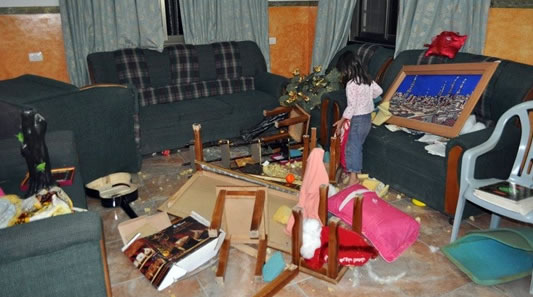a home ransacked because of a burglary