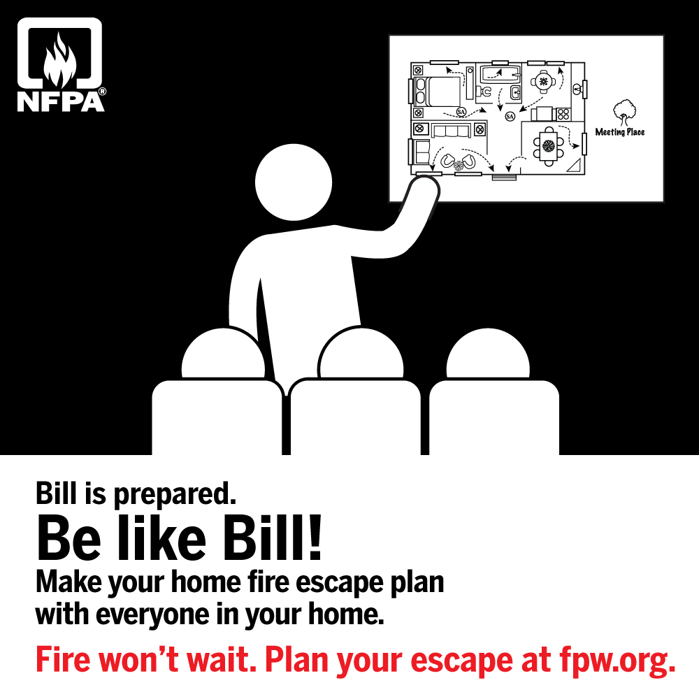 Be prepared with a home fire escape plan