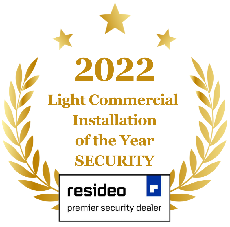 A-Bell Alarms recognized by Resideo as the Premier Security Dealer 2022 Light Commercial Installation of the Year. Award Winning Business Security Systems.
